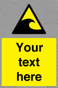 Custom warning tsunami hazard zone